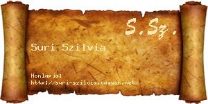 Suri Szilvia névjegykártya