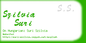 szilvia suri business card